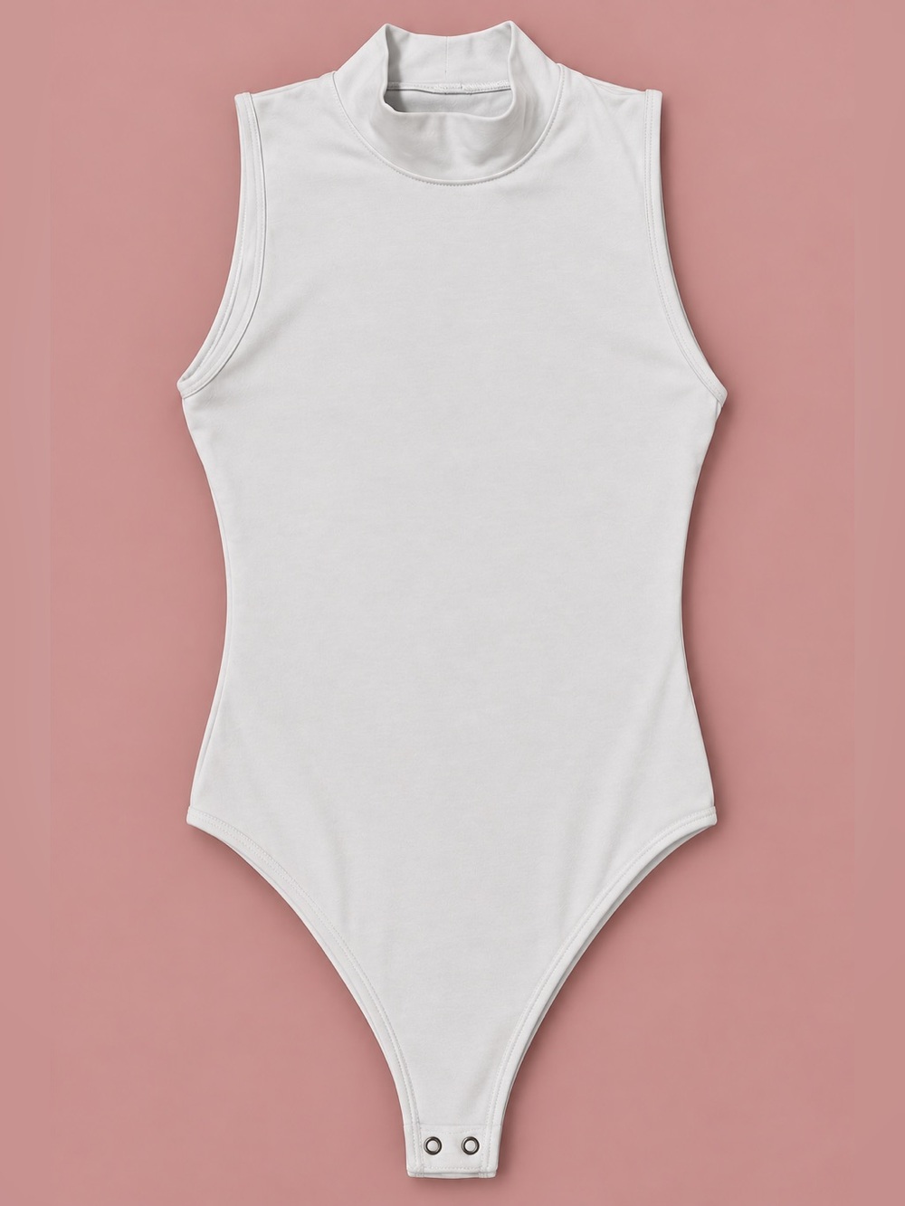 Abercrombie & Fitch Soft A&F Collection Mock Neck Bodysuit Light Gray XS